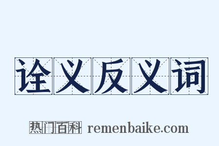 诠义反义词是什么意思的图片